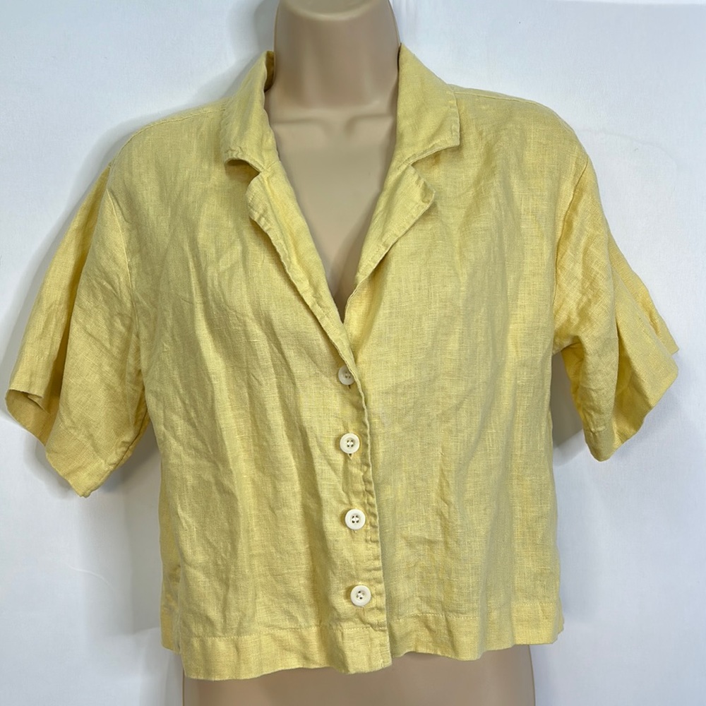 Madewell Yellow Button-Up Top